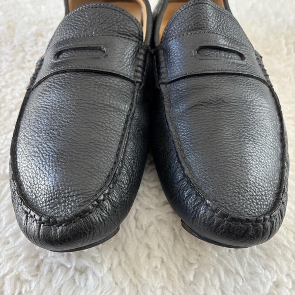 Coach Neal Men\'s Classic Black Pebble Leather Slip-Ons Loafers Driving Shoes 12M main image 7